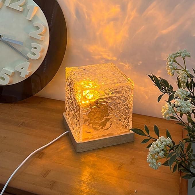 JugaadMart Rotating Water Ripple Night Light Aura Lamp