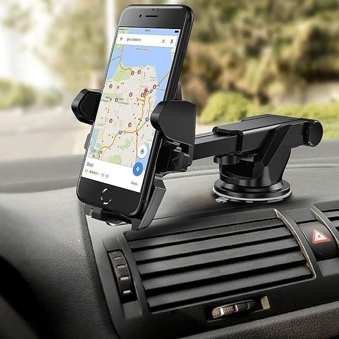 JugaadMart Car Mobile Holder For Dashboard Black 360 Rotation