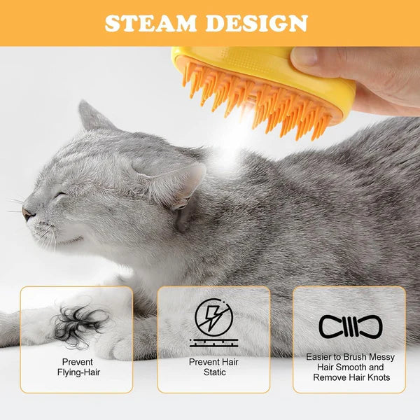 JugaadMart 3-in-1 Pet Mist Brush For Hair Removal 2.0