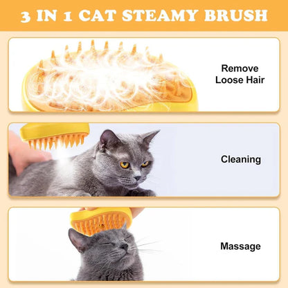 JugaadMart 3-in-1 Pet Mist Brush For Hair Removal 2.0